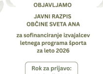 JAVNI RAZPISI ZA LETO 2026